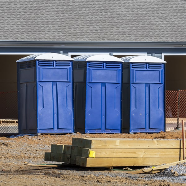 what is the maximum capacity for a single portable restroom in Dover OH